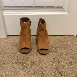 Steve Madden Leather Upper Open Toe Bootie